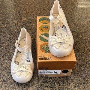 Mini Melissa Kids Pearl White Dress Shoes
